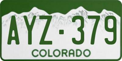 CO license plate AYZ379