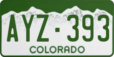 CO license plate AYZ393