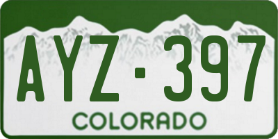CO license plate AYZ397