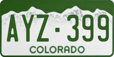 CO license plate AYZ399