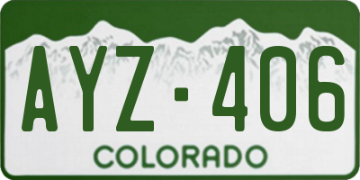 CO license plate AYZ406