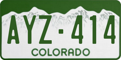 CO license plate AYZ414