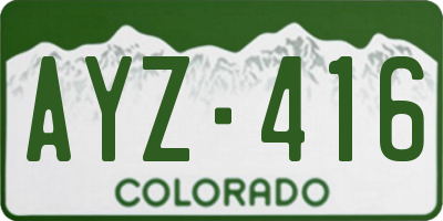 CO license plate AYZ416