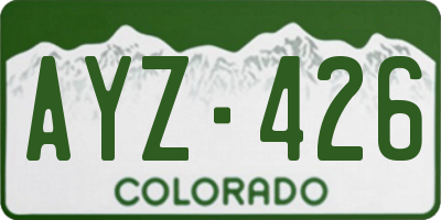 CO license plate AYZ426