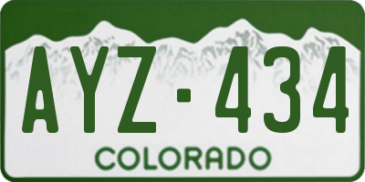 CO license plate AYZ434