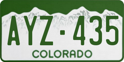 CO license plate AYZ435