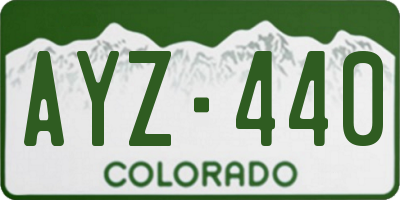 CO license plate AYZ440