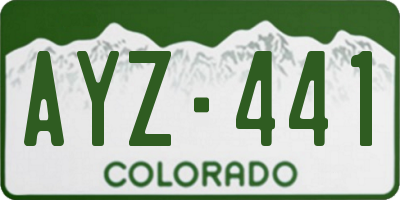 CO license plate AYZ441