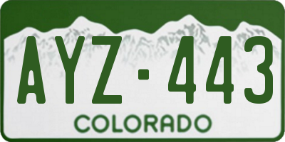 CO license plate AYZ443