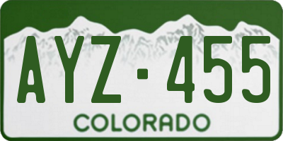 CO license plate AYZ455