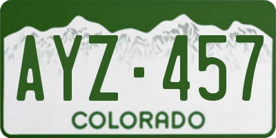 CO license plate AYZ457