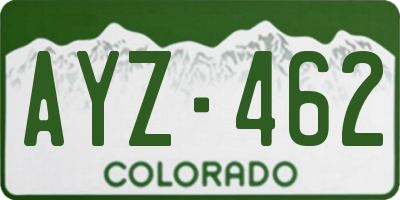 CO license plate AYZ462
