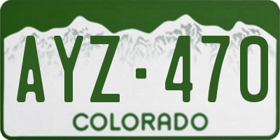 CO license plate AYZ470