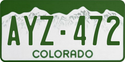 CO license plate AYZ472