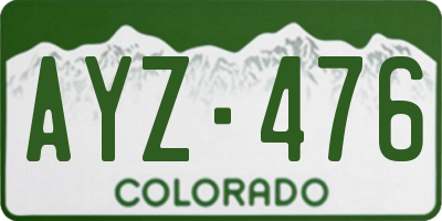 CO license plate AYZ476