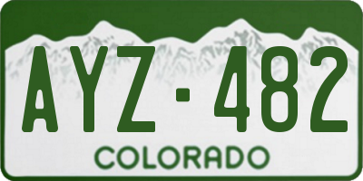 CO license plate AYZ482