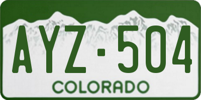 CO license plate AYZ504