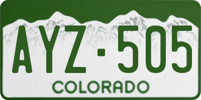 CO license plate AYZ505