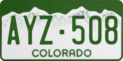 CO license plate AYZ508