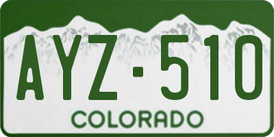 CO license plate AYZ510