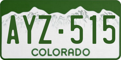 CO license plate AYZ515