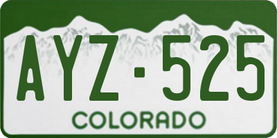 CO license plate AYZ525