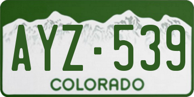 CO license plate AYZ539