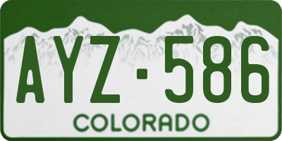 CO license plate AYZ586