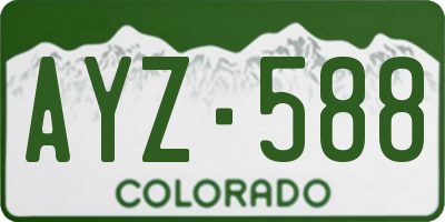 CO license plate AYZ588