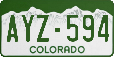 CO license plate AYZ594