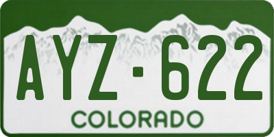 CO license plate AYZ622