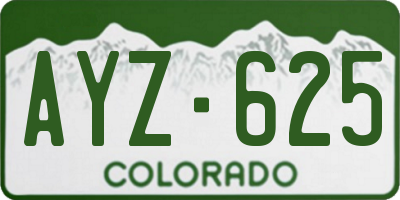 CO license plate AYZ625