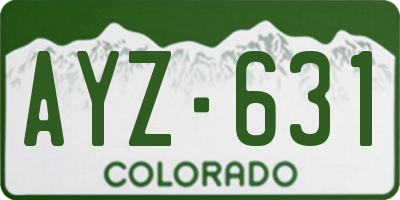 CO license plate AYZ631