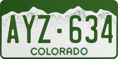 CO license plate AYZ634