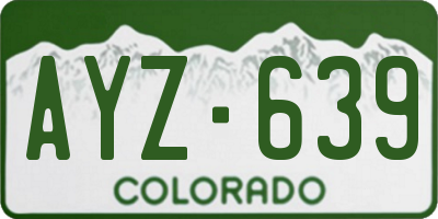 CO license plate AYZ639