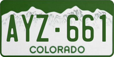 CO license plate AYZ661