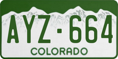 CO license plate AYZ664