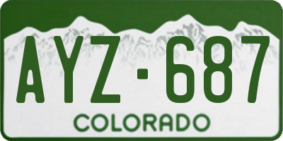 CO license plate AYZ687