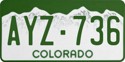 CO license plate AYZ736