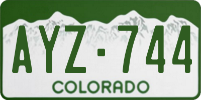 CO license plate AYZ744