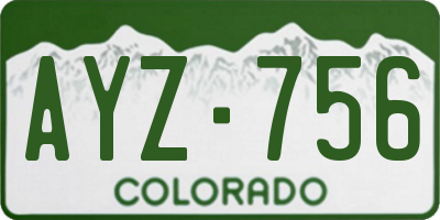 CO license plate AYZ756