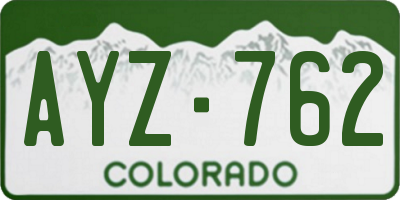 CO license plate AYZ762