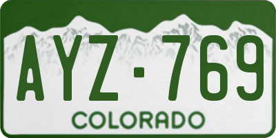 CO license plate AYZ769