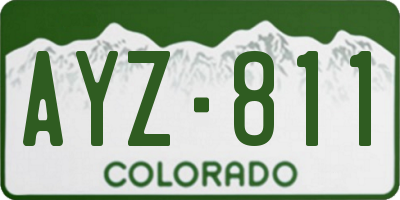 CO license plate AYZ811