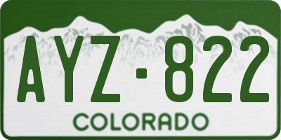 CO license plate AYZ822