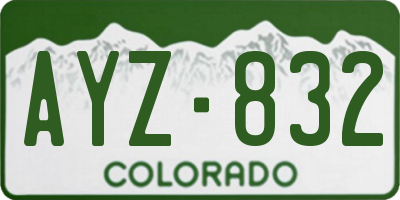 CO license plate AYZ832