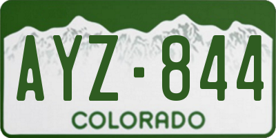CO license plate AYZ844