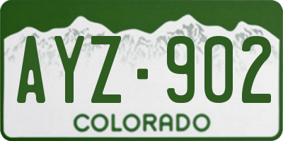 CO license plate AYZ902