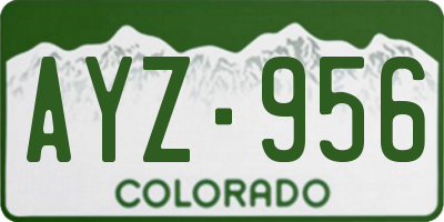 CO license plate AYZ956