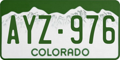 CO license plate AYZ976